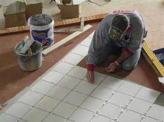 Professional floor and wall tiling installation